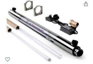 lot 75512 image: iSpring UVF55FS Whole House UV Water Filter with Smart Flow Sensor Switch, 55W, 12 GPM