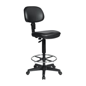 lot 75520 image: WorkSmart - DC Series Vinyl & Molded Foam Drafting Chair - Black