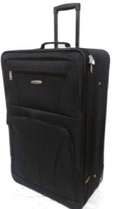 lot 75536 image: New Rockland 28 Large Luggage Rolling Wheels Suitcase Black Check In