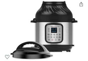lot 75538 image: Instant Pot Duo Crisp 11-in-1 Air Fryer and Electric Pressure Cooker Combo with Multicooker Lids that Air Fries, Steams, Slow Cooks, Saut�s, Dehydrates and More, Free App With 1900 Recipes, 8 Quart