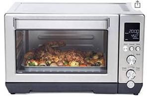 lot 75547 image: GE Convection Toaster Oven  Quartz Heating Technology  Large Capacity Toaster Oven Complete With 7 Cook Modes & Oven Accessories  Countertop Kitchen Essentials  1500 Watts  Stainless Steel