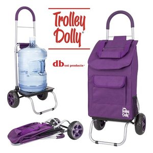 lot 75551 image: dbest products Trolley Dolly Purple Shopping Grocery Foldable Cart