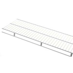 lot 75555 image: Rubbermaid 4 x 12 White Steel Wardrobe Shelf Kit. 4 Sq. feet of added storage. Holds up to 10lbs.
