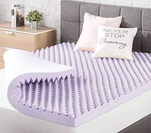 lot 75566 image: Best Price Mattress 3 Inch Egg Crate Memory Foam Mattress Topper with Soothin...