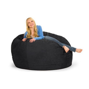 lot 75588 image: RelaxSacks 5DM-MS001 5 ft. Round Relax Sack - Microsuede Black
