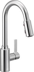 lot 75574 image: Moen 7882 Genta Lx Pull-Down Spray Kitchen Faucet - Chrome