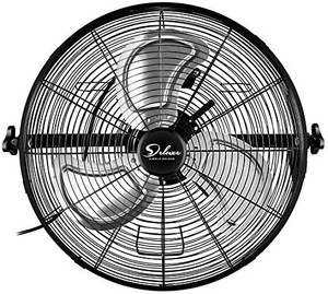 lot 30829 image: Simple Deluxe 20 Inch High Velocity 3 Speed, Black Wall-Mount Fan