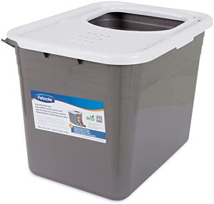 lot 30831 image: Petmate Top Entry Litter Cat Litter Box With Filter Lid To Clean Paws
