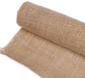 lot 30840 image: SHOWAY Jute Burlap Fabric Ribbon Roll DIY Sewing Craft Tablecloth Home Decor - Natural Color 48CM5M