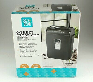 lot 30845 image: Pen  Gear 6-Sheet Crosscut PaperCredit Card Shredder WM682XA