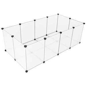 lot 30849 image: Pet Playpen Indoor Small Animal Fence Crate PP Plastic Metal Frame Portable Pet Exercise Cage