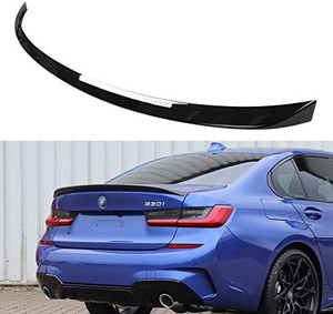 lot 46022 image: Sai Nee Art (SNA) G20 Spoiler Gloss Black Compatible for (2019-2022) BMW 3 Series G20 Sedan Rear Trunk Spoiler Tail Wing (MP Style-Gloss Black)