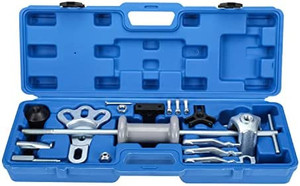 lot 47116 image: BTSHUB 9-Way Slide Hammer Puller Axle Bearing Hub Auto Set, Axle Front Rear Wheel Bearing Dent Hub Gear Puller Remover Set