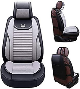 lot 47134 image: Oasis Auto Tailor Fit Seat Covers Compatible with 2009-2022 Ford F-150 F150 F-250 F250 F350 F350 (FF-01 Front Pair, Fabric Gray)
