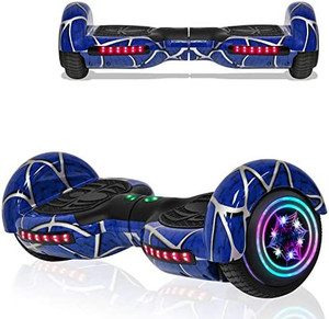 lot 47138 image: Hoverboard for Kids Adult Spider Self Balancing Hoverboard with LED Lights Wheels Bluetooth Speaker UL 2272 Certified Hover Board