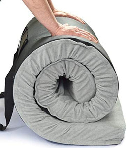 lot 47143 image: BetterHabitat Sleep Ready Memory Foam Floor Mattress. Twin, Single, Kids. Solid Memory Foam. Roll Out, Portable Sleeping pad with Waterproof Cotton Terry Cover, Travel Bag