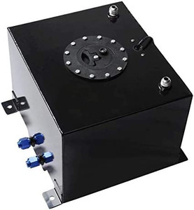lot 47152 image: SUPERFASTRACING 10 Gallon Aluminum Fuel Cell Gas Tank with Level Sender Kit, Black
