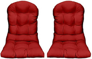 lot 47157 image: RSH Dcor - IndoorOutdoor Tufted Adirondack Chair Seat Cushion  (2 Solid Red)
