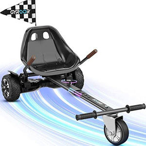 lot 47166 image: Gyroor K1 Hoverboard Seat Attachment, Go Kart Hoverboard Board Attachment with Adjustable Frame Length Compatible with 6.5 8 10 Hoverboard, Best Go Kart Hoverboard for Kids and Adults - May be used  (SOLD AS IS)