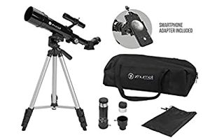 lot 47178 image: Zhumell Z50 Portable Refractor with Tripod, Phone Adapter & Carry Bag (B07HL8YXYT)