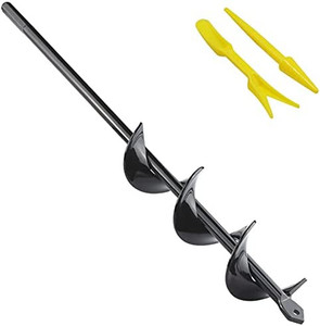 lot 47540 image: Garden Auger Drill Bit for Planting 1.6 x 12, Twist Drill Bit Garden Planting Auger Auger for Planting Bulb Plants, 38 Hex Auger