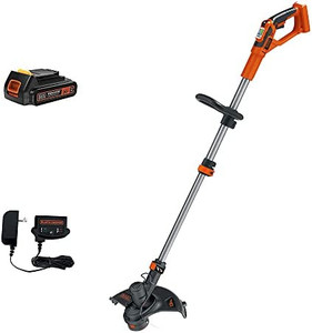 lot 47556 image: Black & Decker 13-Inch Cordless Li-ion Brushcutter, 40V Battery, Black Amazons Choice in BLACKDECKER Lawn Trimmers (USED)