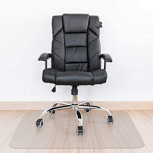 lot 47558 image: Kuyal Clear Chair Mat, Use on Hard Floors, 48 x 36, Floor Protector for Office or Home