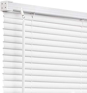 lot 47578 image: Changshade BLD50WT64A 1 Cordless Vinyl Horizontal Shade with Tilt Wand for Windows and Doors, Venetian Light Filtering, 50 Wide, White
