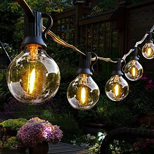 lot 47581 image: Outdoor LED String Lights G40 Waterproof Patio Lights UL Listed Commercial Lighting Party Decoration