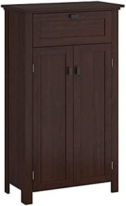 lot 47591 image: RiverRidge Hayward Two-Door Veneer Floor Cabinet, No Size, Dark Woodgrain