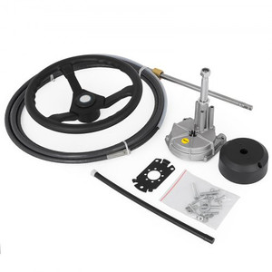lot 47617 image: Marine Engine Turbine Rotary Steering System 16FT SS13716 Boat Cable With Wheel