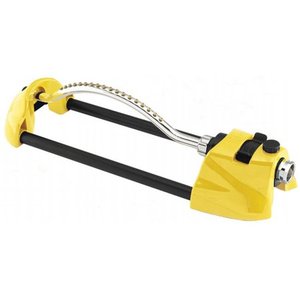 lot 48930 image: Dramm Corporation 10-15003 Yellow Premium Metal Oscillating Sprinkler With Brass