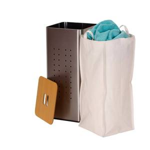 lot 48943 image: Household Essentials Square Metal Laundry Hamper (Lid NOT Included)