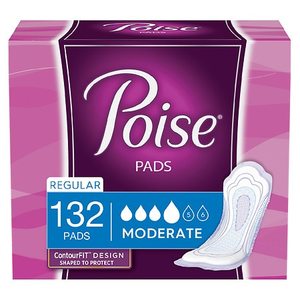 lot 50911 image: Poise Pads Women s Moderate - Regular Postpartum Incontinence Pads 132 Count