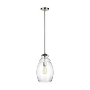 lot 50979 image: Sea Gull Lighting Marino 1-Light Pendant in Satin Nickel