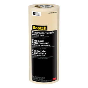 lot 7292 image: Scotch Contractor Grade Masking Tape 1.88 in x 60.1 yd Tan 6 Rolls