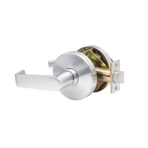 lot 7301 image: Grade 1 LHV Series Heavy Duty Commercial Cylindrical Lever in Satin Chrome - Passage Function