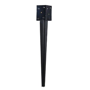 lot 7309 image: Oz-Post 24 in. Bulk Galvanized Steel Mailbox Post Anchor, Black
