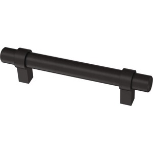 lot 7310 image: Liberty Essentials 3-34 Center-to-Center Wrapped Matte Black Bar Pull 24-Pack