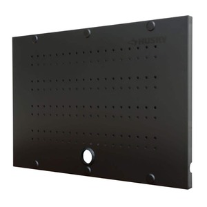 lot 7311 image: Husky 2-Pack Steel Pegboard Set in Black (24 in. W x 16 in. H) for Regular Duty Welded Steel Garage Storage System, matte-Retail $52
