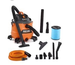 lot 8093 image: RIDGID HD1401 14 Gal. 6.0-Peak HP NXT Wet Dry Vacuum OrangesPeaches Retail $174.35