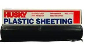 lot 8101 image: 10 ft. x 50 ft. Husky Black 6 mil Plastic Sheeting Retail $40.25