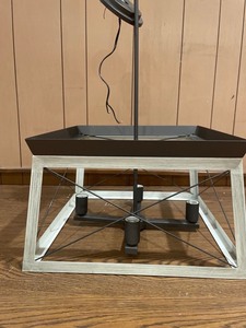 lot 1006 image: Luminaire Pendant Antique White and black -with adjustable chain