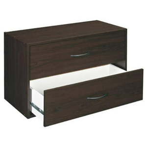 lot 5688 image: Closetmaid 156800 2 Drawer Storage Organizer Espresso Laminated
