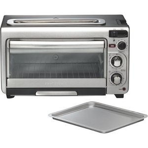 lot 10461 image: Hamilton Beach - 2-Slice Toaster Oven - Stainless steel
