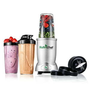 lot 5240 image: NutriChef Professional Home Kitchen Blender - Digital Countertop Power Pro Blender with Pulse Blend