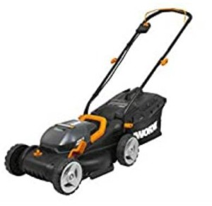 lot 10169 image: Worx WG779.9 14 Cordless Mower 40V Li-ion Compatible Bag and Mulch Intellicut Compact Storage (Tool Only) - Retail $179.99