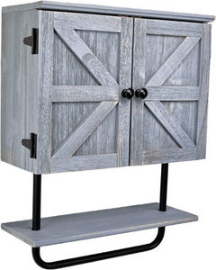 lot 10154 image: 21 tall Over the Toilet Wall Cabinet - Grey - Retail $232.99