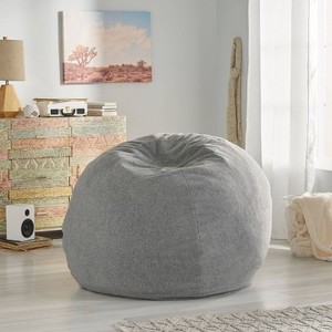 lot 10456 image: Gray Beanbag Chair (stock image approximate)