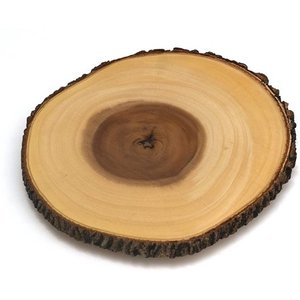 lot 4685 image: Lipper International Acacia Tree Bark Footed Server